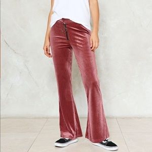 Velvet bell bottoms